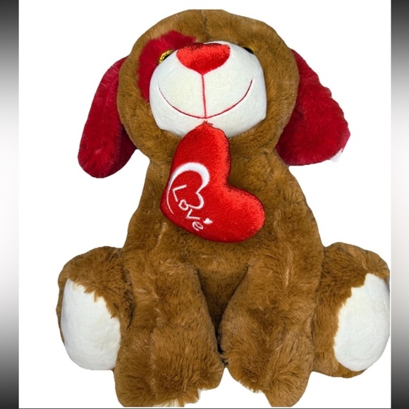Brown and Red Plush Dog Toy 14’ - Picture 3 of 6